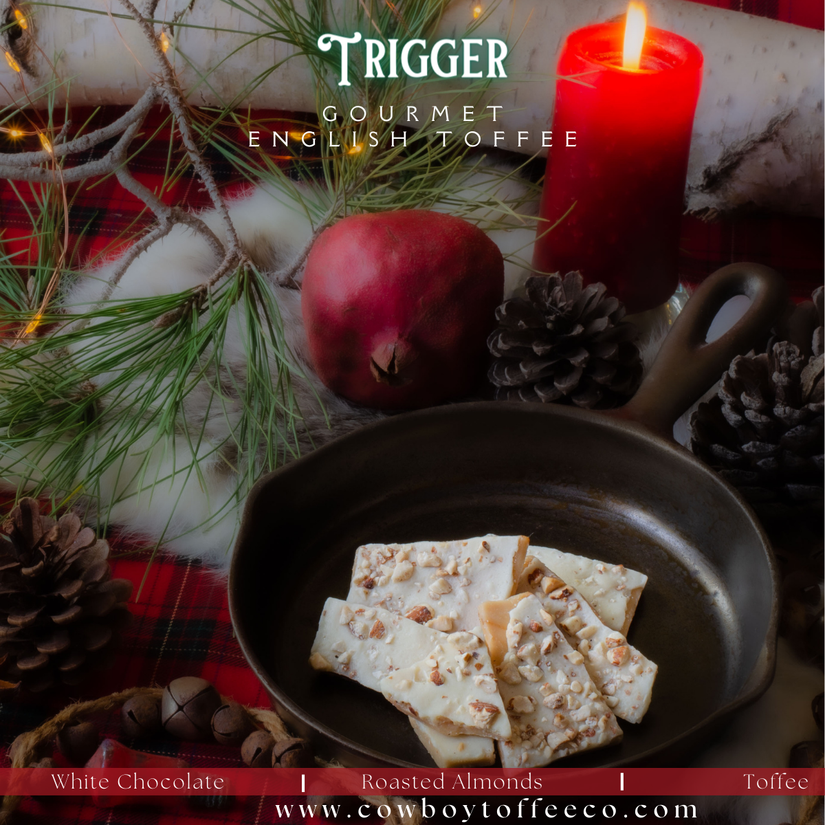 Trigger Toffee - White Chocolate & Almond English Toffee